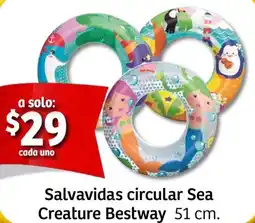 Soriana Mercado Bestway salvavidas circular sea creature oferta