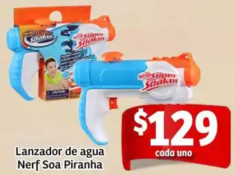 Soriana Mercado Nerf lanzador de agua soa piranha oferta