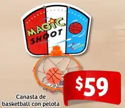 Soriana Mercado Canasta de basketball con pelota oferta