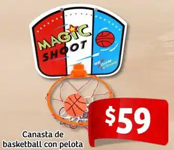 Soriana Mercado Canasta de basketball con pelota oferta