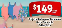 Soriana Mercado Traje de baño para bebé niña basic concepts oferta