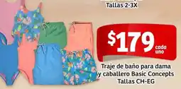 Soriana Mercado Traje de baño para dama y caballero basic concepts oferta