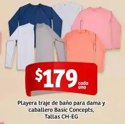 Soriana Mercado Playera traje de baño para dama y caballero basic concepts oferta