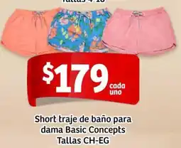 Soriana Mercado Short traje de baño para dama basic concepts oferta