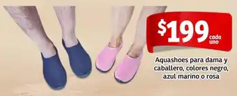 Soriana Mercado Aquashoes para dama y caballero, colores negro, azul marino o rosa oferta