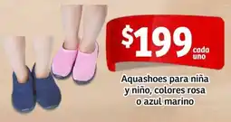 Soriana Mercado Aquashoes para niña y niño, colores rosa o azul marino oferta