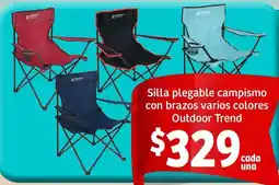 Soriana Mercado Outdoor trend silla plegable campismo con brazos varios colores oferta