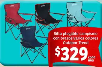 Soriana Mercado Outdoor trend silla plegable campismo con brazos varios colores oferta