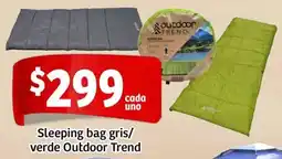 Soriana Mercado Outdoor trend sleeping bag gris/ verde oferta