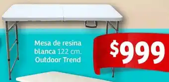 Soriana Mercado Outdoor trend mesa de resina blanca oferta