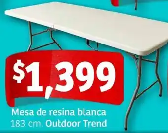 Soriana Mercado Outdoor trend mesa de resina blanca oferta