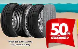 Soriana Mercado Sunny todas las llantas para auto marca oferta