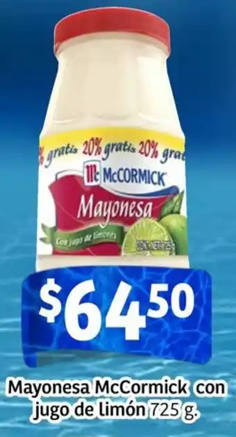 Soriana Mercado Mccormick mayonesa con jugo de limón oferta