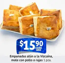 Soriana Mercado Empanadas atún a la vizcaína, mole con pollo o rajas oferta