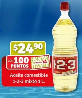 Soriana Mercado 1-2-3 aceite comestible mixto oferta