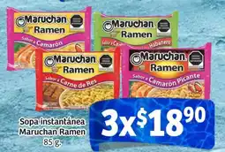 Soriana Mercado Maruchan ramen sopa instantánea oferta