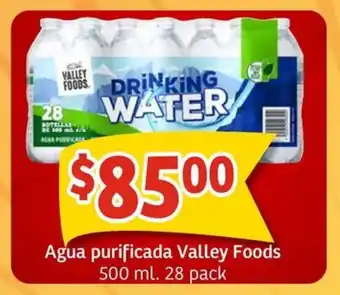 Soriana Mercado Valley Foods Agua purificada oferta