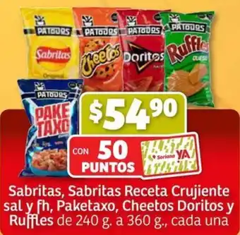 Soriana Mercado Sabritas, sabritas receta crujiente sal y fh oferta