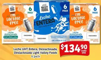 Soriana Mercado Valley foods leche uht entera oferta