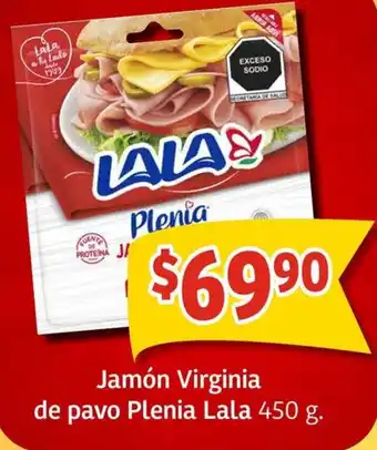 Soriana Mercado Lala jamón virginia de pavo plenia oferta