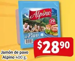 Soriana Mercado Alpino jamón de pavo oferta