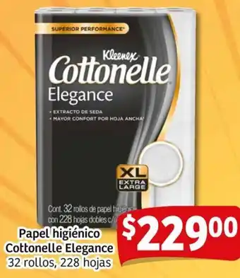 Soriana Mercado Kleenex cottonelle elegance papel higiênico oferta