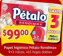 Soriana Mercado Pétalo rendimax papel higiénico oferta