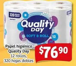 Soriana Mercado Quality day papel higiénico oferta