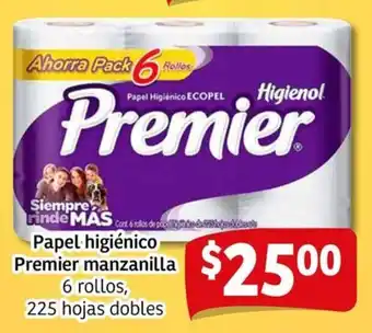 Soriana Mercado Papel higiénico premier manzanilla oferta