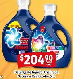 Soriana Mercado Ariel detergente líquido ropa oscura o revitacolor oferta