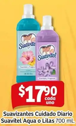 Soriana Mercado Suavitel aqua o lilas suavizantes cuidado diario oferta