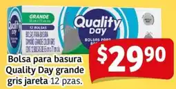 Soriana Mercado Quality day bolsa para basura grande gris jareta oferta