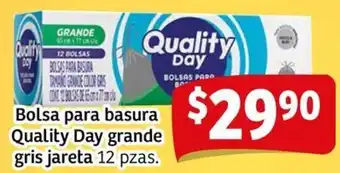 Soriana Mercado Quality day bolsa para basura grande gris jareta oferta