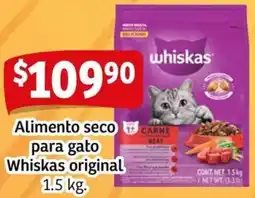 Soriana Mercado Whiskas alimento seco para gato original oferta