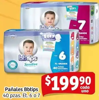 Soriana Mercado Bbtips Pañales oferta