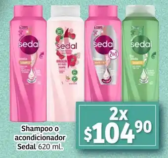 Soriana Mercado Sedal shampoo o acondicionador oferta