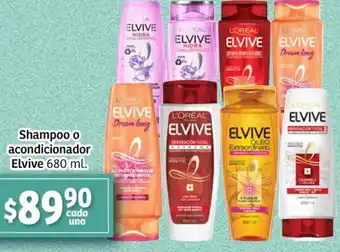 Soriana Mercado Elvive shampoo o acondicionador oferta