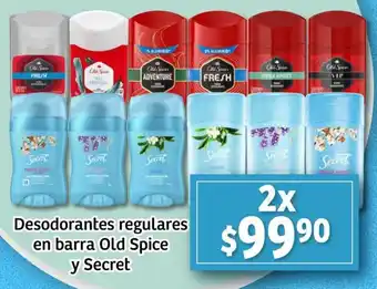 Soriana Mercado Desodorantes regulares en barra old spice y secret oferta