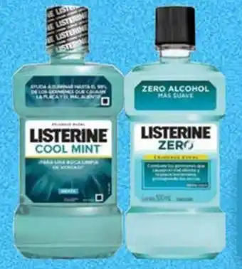 Soriana Mercado Listerine cool mint y zero enjuague bucal oferta