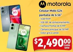 Soriana Mercado Motorola celular moto g24 pantalla de 6.56" oferta