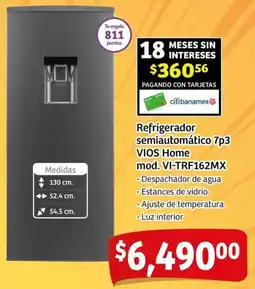 Soriana Mercado vios home refrigerador semiautomático 7p3 oferta