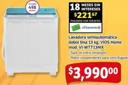 Soriana Mercado Vios home lavadora semiautomática doble tina oferta