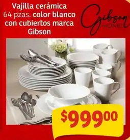 Soriana Mercado Gibson home vajilla cerámica oferta