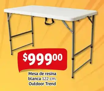 Soriana Mercado Outdoor trend mesa de resina blanca oferta