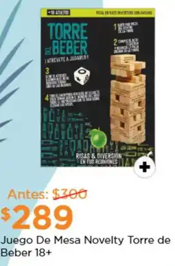 Chedraui Juego de mesa novelty torre de beber 18+ oferta