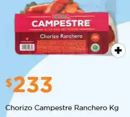 Chedraui Campestre ranchero chorizo oferta