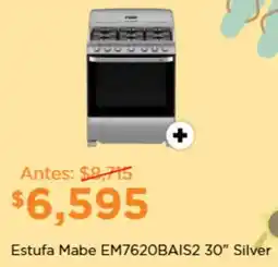 Chedraui Mabe estufa 30" silver oferta