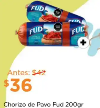 Chedraui Fud chorizo de pavo oferta