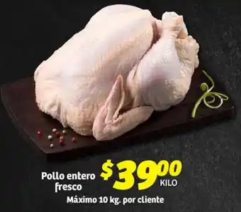 Soriana Híper Pollo entero fresco oferta