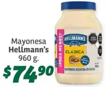 Soriana Híper Mayonesa Hellmann's oferta